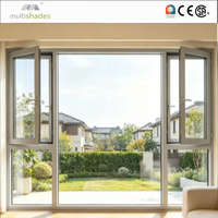 Ventana Abatible de Aluminio con Doble Acristalamiento, Aislamiento Térmico, Alta Seguridad y Resistencia al Agua, Certificación NFRC, para Proyectos Hoteleros en EE. UU.