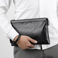Dompet Kulit Pria Mewah Berkualitas Tinggi dengan Logo Kustom, Tas Selempang Desainer Fashion, Dompet Clutch untuk Pria