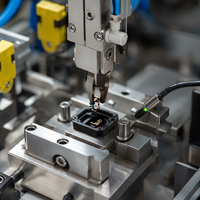 Machine d'assemblage de commutateurs entièrement automatique QFW, 180 pièces/min, équipement de production de micro-interrupteurs contrôlé par PLC