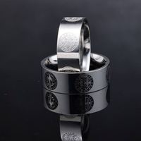 Nouvelle Arrivée Bague Chrétienne Simple Croix Saint Benoît Exorcisme en Acier Inoxydable pour Cadeau