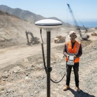 Antenne GNSS marine haute précision multifréquence IP67 avec connecteur TNC-K à gain élevé, polarité RHCP, pour terminal de conteneurs et applications de relevé