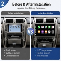 Autoradio Android 13 RoadNavi avec lecteur CD DSP pour Lexus GX400 460 2010-2020, CarPlay sans fil, 4G, 360