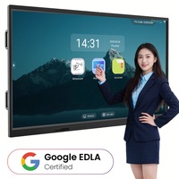 Pantalla Plana Interactiva 4K Ultra HD de 100/110 Pulgadas con Sistema Android/Windows, Monitor de Pantalla Táctil para Sala de Conferencias