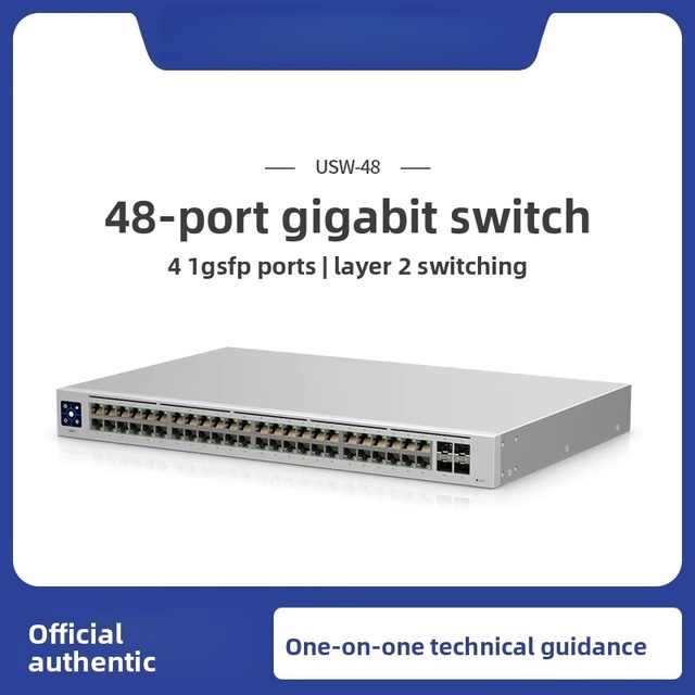 Layer 2 PoE Switch for UniFi USW-48 48-Port Gigabit 4*1G SFP 48* Port Forward Rate 77.376Mpps Switch Capacity 52Gbps