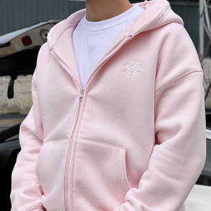 Tuta da <span class=keywords><strong>uomo</strong></span> rosa con cappuccio, set completo con felpa full zip e <span class=keywords><strong>pantaloni</strong></span> lunghi, casual, basic, 100% cotone traspirante, ideale per la primavera - Product Image 4