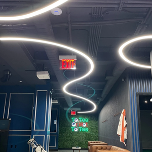 Treo tùy biến vòng tròn đường cong tuyến tính hợp kim nhôm uốn cong linh hoạt Vòng LED hồ sơ cho Trần - Product Image 6