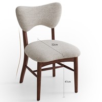 Chaise de salle à manger en bois massif empilable MULIGNA – Mobilier moderne pour la maison, le bureau et l'hôtel – Chaise de salle à manger en tissu – Prix de gros – Vente chaude