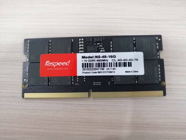 Faspeed Laptop RAM DDR5 4800MHz 16GB 1.1V SODIMM Notebook Memory in Stock 3-Year Warranty