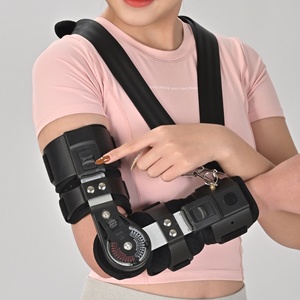 Supporto per Gomito con Cerniera, Tutore Regolabile Post-Operatorio con Fissaggio Stabilizzatore per Recupero da Lesioni all'<span class=keywords><strong>Braccio</strong></span> - Product Image 4