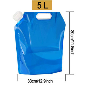Bidon pliable de 10 litres de qualité <span class=keywords><strong>alimentaire</strong></span> pour le <span class=keywords><strong>camping</strong></span> en plein air, conteneur de stockage d'eau en plastique PE portable pliable - Product Image 2