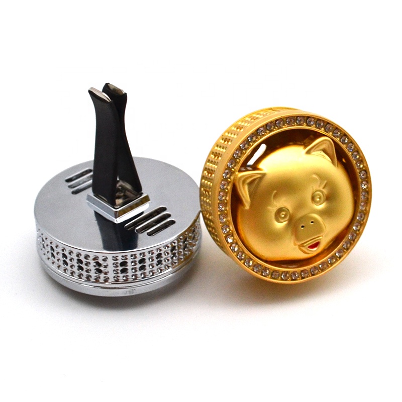 Золотой автомобильный освежитель воздуха с креплением на вентиляционное отверстие, парфюмерный диффузор