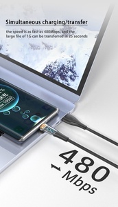 Draagbare 100W 5a Type-C Naar Type-C Snellaaddatakabel Met Nylon Gevlochten Jas Voor Computerprinter Mobiele Apparaten - Product Image 5