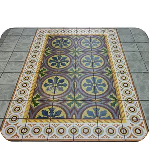 Various Flower Series Tiles Kerala Floor Ceramic Floral Carpet Tile