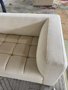 Beige Wohnzimmer-Sofagarnitur Komfortabel mit Weicherem Stoff & Holz-Sektion für Heim- und Hotelgebrauch Sofa - Product Image 3
