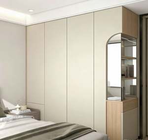 Armoire murale sur mesure avec planche à repasser pliable, miroir intégré et organiseurs de tiroirs pour appartements - Product Image 6