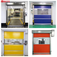 Porte à enroulement rapide en PVC avec fenêtre transparente, coupe-vent, faible bruit, fournisseur de portes