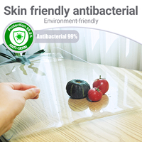 Nappe de Protection Super Claire et Transparente en PVC Imperméable et Anti-Huile pour Table de Salle à Manger, Bureau et Maison, Facile à Nettoyer
