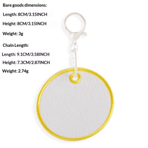 Étiquettes de bagages et porte-clés DIY pour patchs en feutre, patchs vierges pour la décoration - Product Image 5