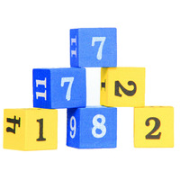 Dados Educativos de Espuma EVA Suave para Niños, Dados con Números, Palabras y Letras para Preescolar, Material Didáctico para el Aula