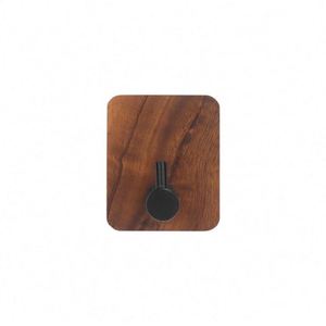 WEKIS Gancho de Pared Creativo Nórdico de Madera de Nogal Negro, Gancho Metálico para Abrigos, Decoración de Baño, Ecológico y Multifuncional - Product Image 2