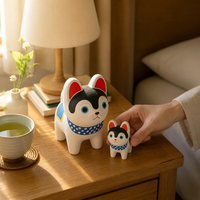 Ornement en pulpe moulée sur mesure, biodégradable et recyclable, en forme de chiot, avec logo sérigraphié personnalisé pour la décoration intérieure et les cadeaux