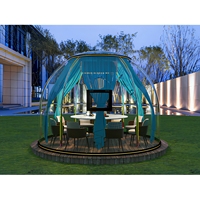 Dôme en polycarbonate de conception nouvelle pour Halloween, dôme transparent mobile pour jardin, loisirs et utilisation en glamping