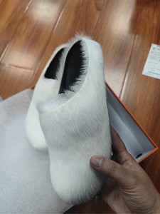 Hot selling thick soled genuine leather horsehair toe half <b>slippers</b> for casual wear, flat bottomed men's and women's shoes - Product Image 6