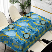 Nappe de table professionnelle en PVC imperméable et résistante à l'huile, motif végétal moderne, non tissée, en rouleau, vente en gros