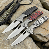 Couteau pliant de survie, de chasse et de camping en plein air OEM avec lame 5CR13MOV et manche G10
