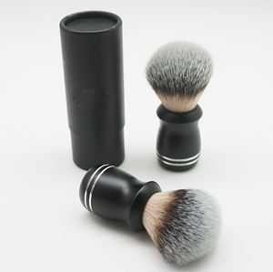 JDK-<span class=keywords><strong>Blaireau</strong></span> à barbe <span class=keywords><strong>haut</strong></span> <span class=keywords><strong>de</strong></span> <span class=keywords><strong>gamme</strong></span> à manche en métal, marque privée, <span class=keywords><strong>blaireau</strong></span> végétalien pour cheveux synthétiques avec boîte en papier, kit - Product Image 3