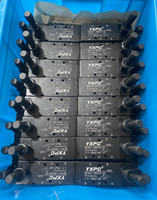 Vanne à levier pneumatique manuelle en alliage d'aluminium 4HA230E-08 à retour par ressort, centre fermé, échappement, levier de 1/4 pouce, 5/3