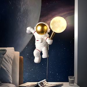 Nouveau design applique décorative en forme de lune veilleuse moderne lampes murales astronautes pour chambre d'enfants - Product Image 4