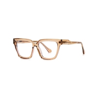 Monture de lunettes TR90, couleur transparente, motif tendance, forme carrée, lunettes confortables à porter au quotidien