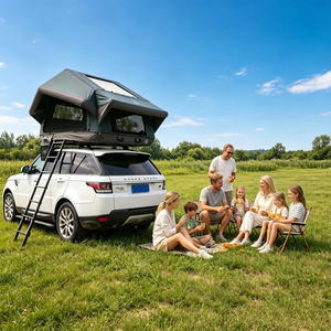 <span class=keywords><strong>Tente</strong></span> de toit gonflable, tentes de voiture SUV multi-usages UNISTRENGH avec coussin d'air, 2 lucarnes en TPU, installation facile pour le camping - Product Image 4