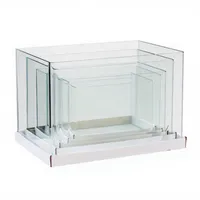 Aquarium de bureau carré moderne et écologique en verre pour l'élevage de poissons