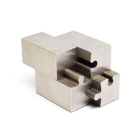 Fil de précision EDM usinage pièces de bloc métallique CNC usiné en acier inoxydable carré composants d'assemblage fil Edm Puzzle Cube
