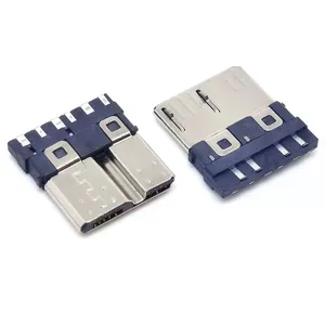 Micro USB 3.0 Plug 10 Position Free Hanging Micro USB B Male Connector Solder 10Pin