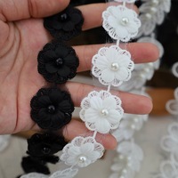 Matériaux de décoration pour vêtements en dentelle brodée en maille de polyester, accessoires de couture pour bijoux DIY, colliers et mariages