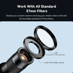 Apexel Nouveau kit d'objectif de téléphone portable 2 en 1 6X téléobjectif et objectif macro 150mm avec pince universelle pour <span class=keywords><strong>iPhone</strong></span> - Product Image 5