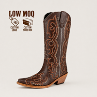 CHENO 2026 Nouvelles bottes de cow-boy vintage brodées marron de style western pour femmes et nouvelle marque avec personnalisation du logo