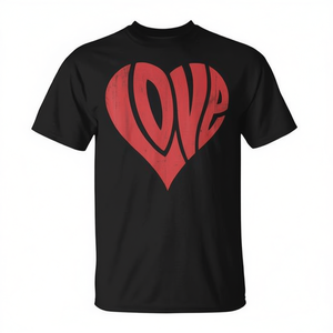 "<b>Valentines</b> Day <b>Kids</b> Love Heart Retro T-Shirt" - Product Image 2