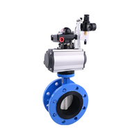 Vanne papillon populaire DN50-DN800 à ouverture rapide et à fermeture pour l'eau avec dispositif pneumatique pour un contrôle de régulation facile
