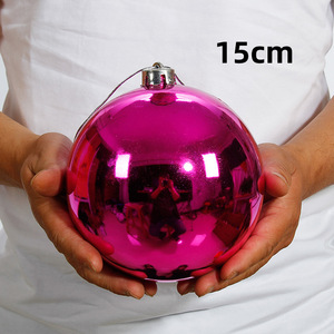 Christmas Tree Ornaments 6Inch Large <strong>Glitter</strong> Hanging Balls <strong>Red</strong> White Green Plastic Decorative Baubles Glossy Ball - Product Image 5