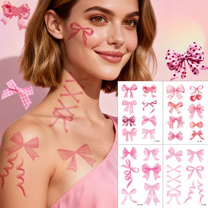 Rouge à lèvres rose imperméable, marque la Saint-Valentin, sexy et sensuel, tatouages temporaires pour femmes, hommes, corps, bras, <span class=keywords><strong>jambes</strong></span>, visage - Product Image 5