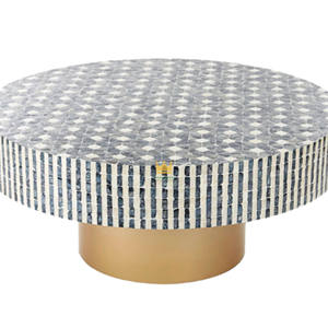 Mesa de Centro Moderna Decorativa con Tapa de Nácar y Marco de Madera para Sala de Estar, en Oferta, de Vietnam - Product Image 2