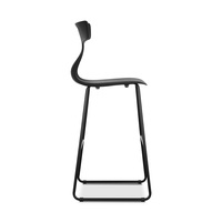 Grand tabouret moderne Chaise de bar Restaurant Salle à manger Café Chaises hautes Mobilier de bar Pieds en métal hauts Chaise de bureau en plastique avec repose-pieds