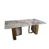 Kostenlose Probe Marmor Glas Designs ausziehbare moderne Klapp Luxus Stuhl Acryl Möbel Holz Esstisch