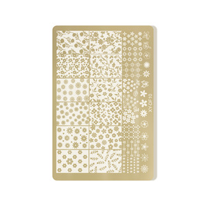 Private Label Or <span class=keywords><strong>En</strong></span> Acier Inoxydable Nail Art Estampage Plaque Réutilisable Floral Dentelle Motif Modèle pour <span class=keywords><strong>Gel</strong></span> Vernis Impression - Product Image 4