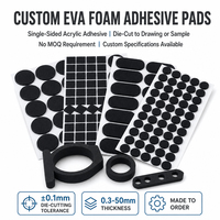 Plaques adhésives en mousse EVA noire écologiques personnalisables, antichoc et antidérapantes, en forme de cercle, pour montage, vente en gros