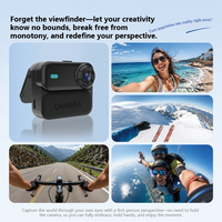 Mini caméra d'action sportive 4K avec écran rabattable et connexion Wi-Fi pour le cyclisme, la randonnée, le camping et les voyages